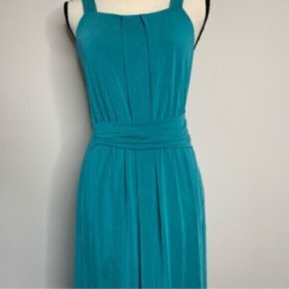 Anthropologie Maeve Teal Azores Halter Sleeveless Midi Dress - Picture 7 of 10